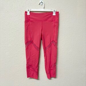 Lululemon Womens Pink On Pace Crop 21” Stretch Yoga Running Size 8